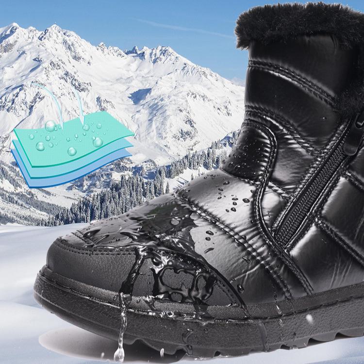 2024 Winter New Women's Cotton Shoes with Thick Velvet, Waterproof and Warm Mom's Shoes, High Top, Anti Slip, Versatile Outdoor Snow Boots