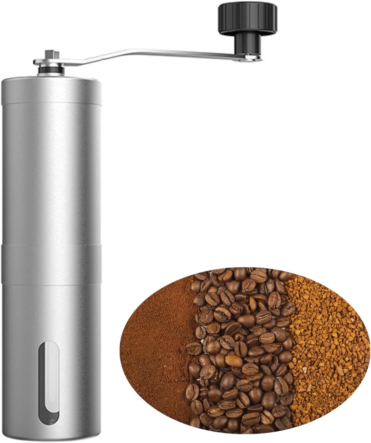 

Coffee Grinder, Multi Adjustable Settings, Portable Hand Coffee Grinder with Ceramic Burr & Detachable Hand Crank United States