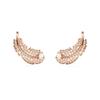 Idyllia Feather Inlay Rose Gold Plated Stud Earrings Women's Rose Gold 5663490
