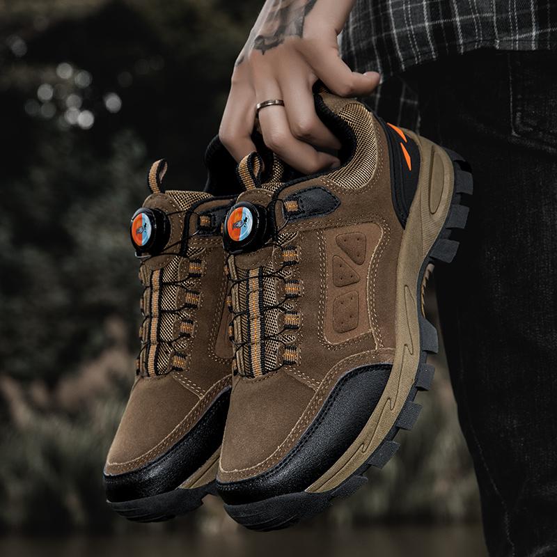 Men's Hiking Shoes Suede Leather Outdoor Trekking Tourism Shoe Wear-resistant Walking Hunting Tactical Sneakers Men Mountain Boo
