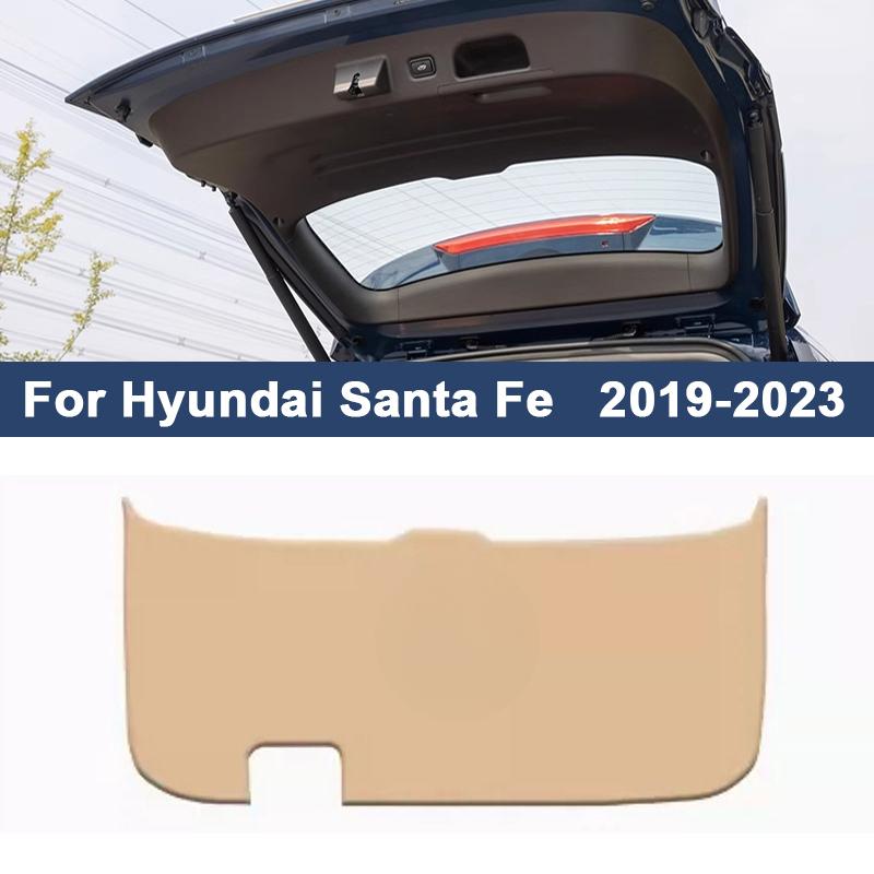 2024 New Car Trunk Mat For Hyundai Santa Fe 2010-2024 Leather Anti-Kick Protective Pad Waterproof Tailgate Cover Interior Modifi