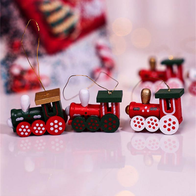 Holzanhänger Kleiner Anhänger Zuganhänger Weihnachtsdekorationen Weihnachtskugeln Geschenkbox Weihnachtsbaumanhänger Anhänger