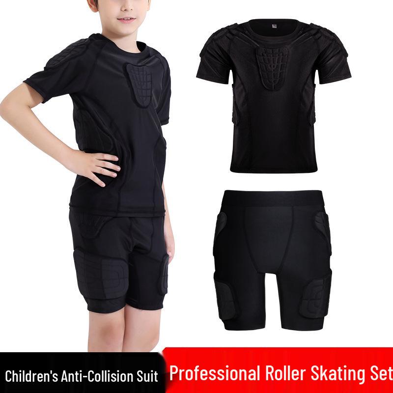 Adult Tight-Fit Shoulder Pad Protection Shirt for Rugby, Basketball, and Football Training