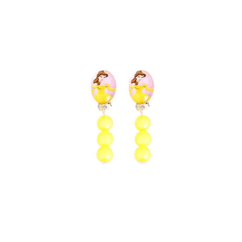 Princess Series Children's Small Earrings Earrings Clip Frozen Princess No Pierced Ears False Earrings Cartoon Earrings