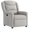 Folding Armchair, Grey, Upholstered In Fabric