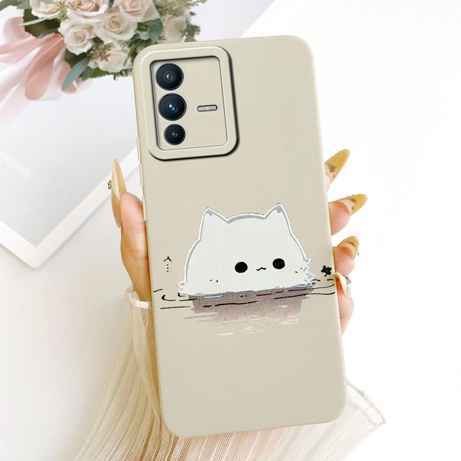 For Vivo V23 Pro Case V2132 Cute Rabbit Cartoon Cover Shockproof Soft TPU Phone Case For Vivo V23e V 23 VivoV23 Pro Fundas Coque