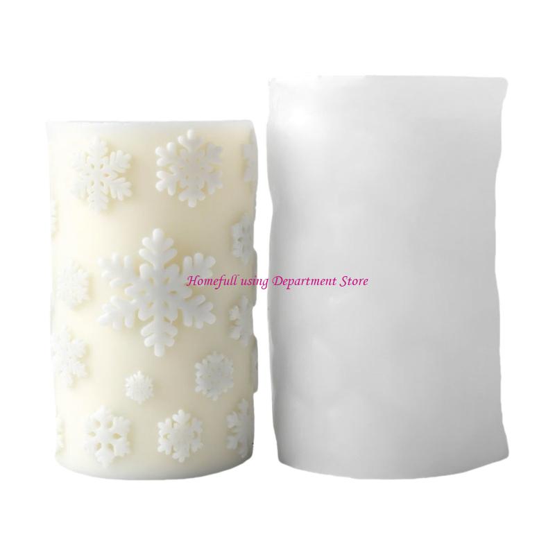 Snowflake Cylinder Silicone Molds Plasters Molds Epoxy Resin Molds Christmas Molds Ornament Molds Casting Molds