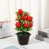 Strawberry Orange Tree Artificial Fruit Plant Potted  Indoor Office Table Decor