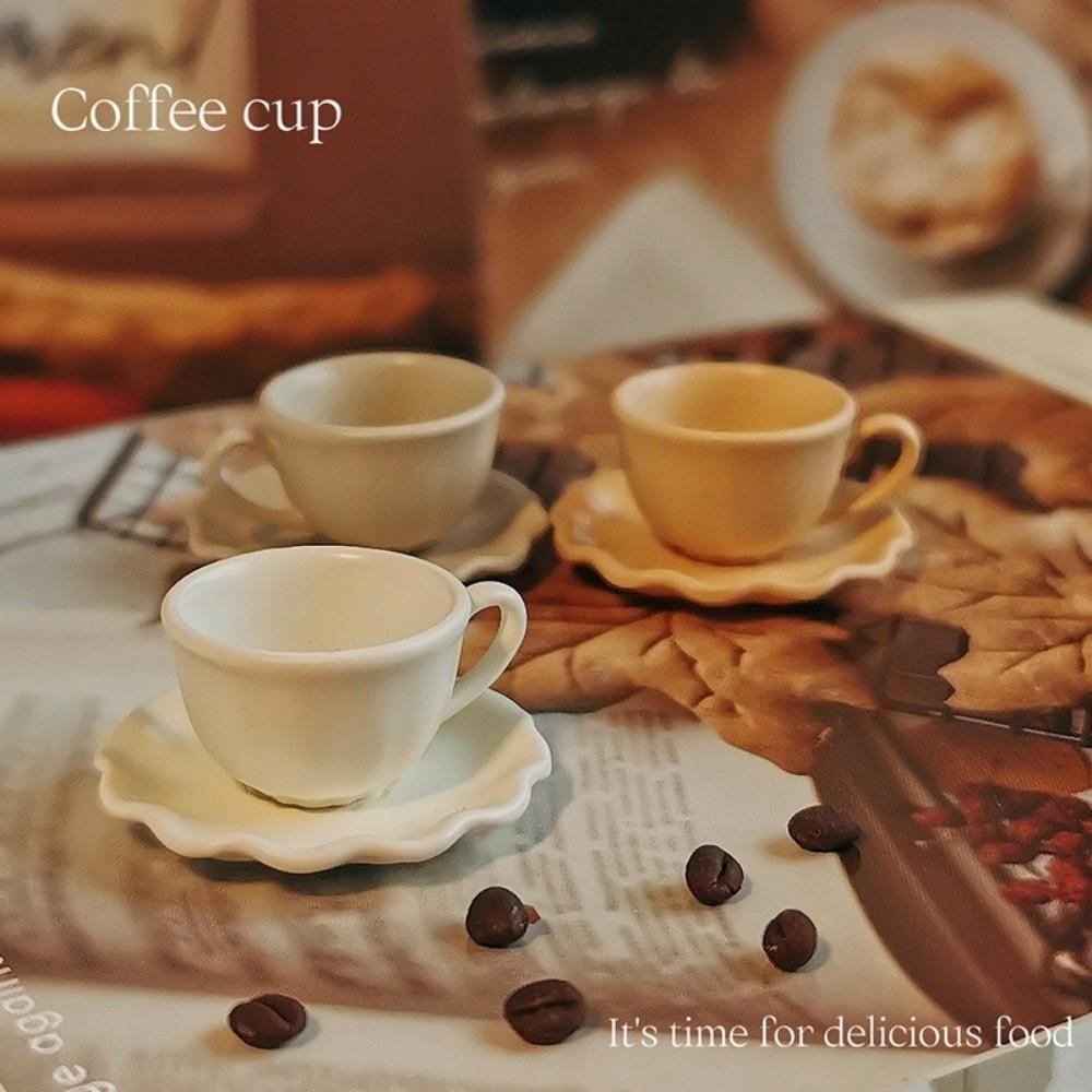 Nordic Style Mini Cup Drinks Model Toys Miniature Dollhouse Doll Accessories Coffee Mug Dish Set