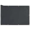 Vidaxl Osłona Balkonowa, Antracytowa, 500X120 Cm, Pvc