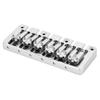1 PC 6 String Bass Fixed Hardtail Bridge with Adjustable Saddle Chrome