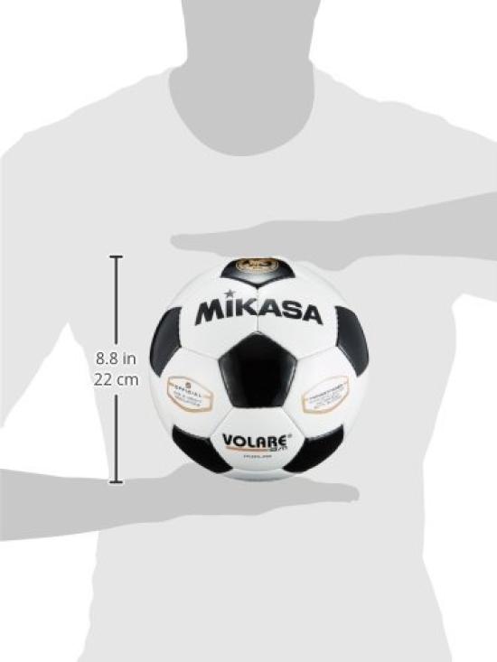 MIKASA Velikost fotbalu Certifikováno Japonskou fotbalovou asociací Univerzitní Středoškolský a Nižší středoškolský míč, 5, SVC50VL-WBK, (Pro dospělé,