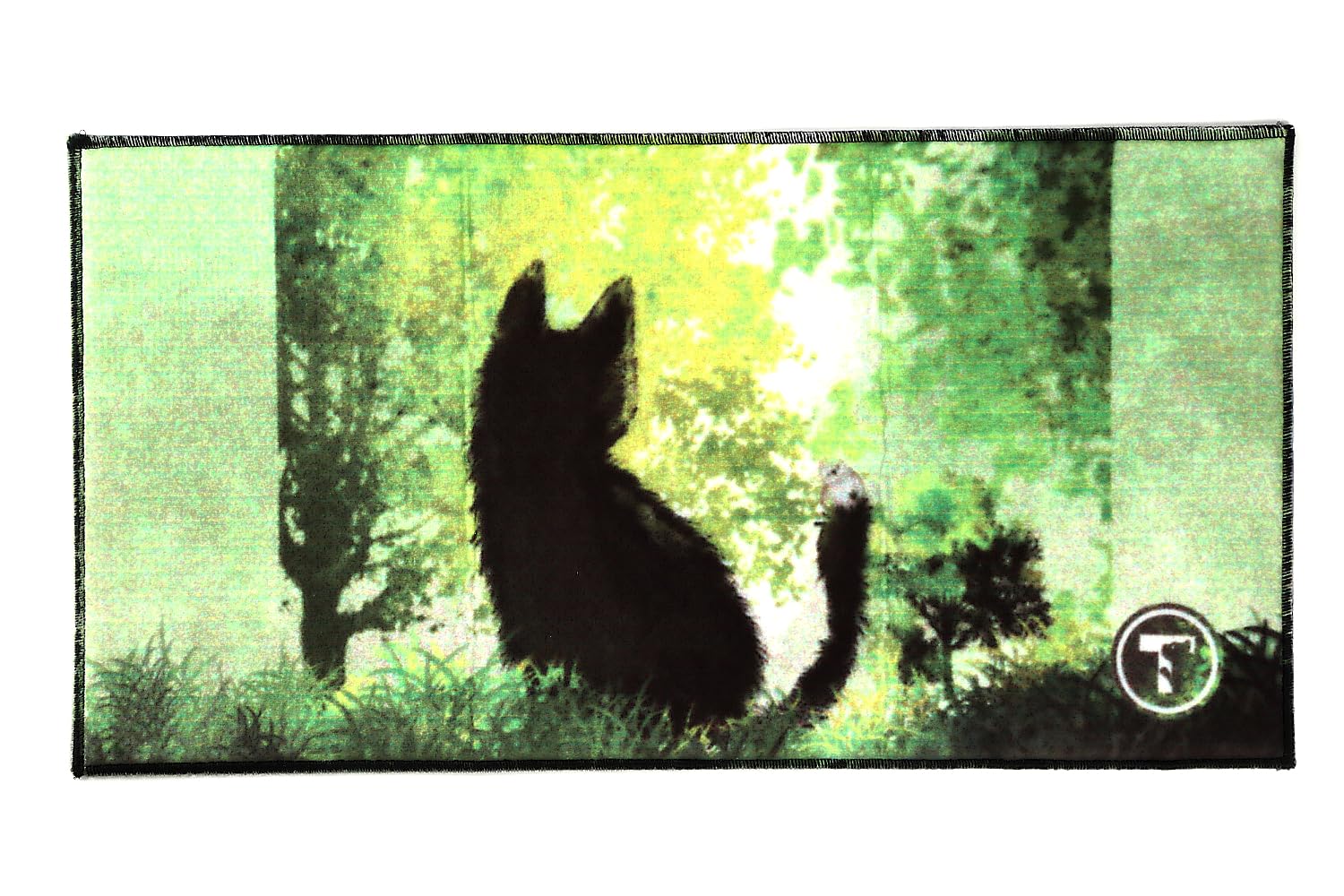 

TOYGER Fuwaprema A completely new play mat like a super luxurious carpet TCG card game play mat Black Cat and Little - - (Animal Bird)