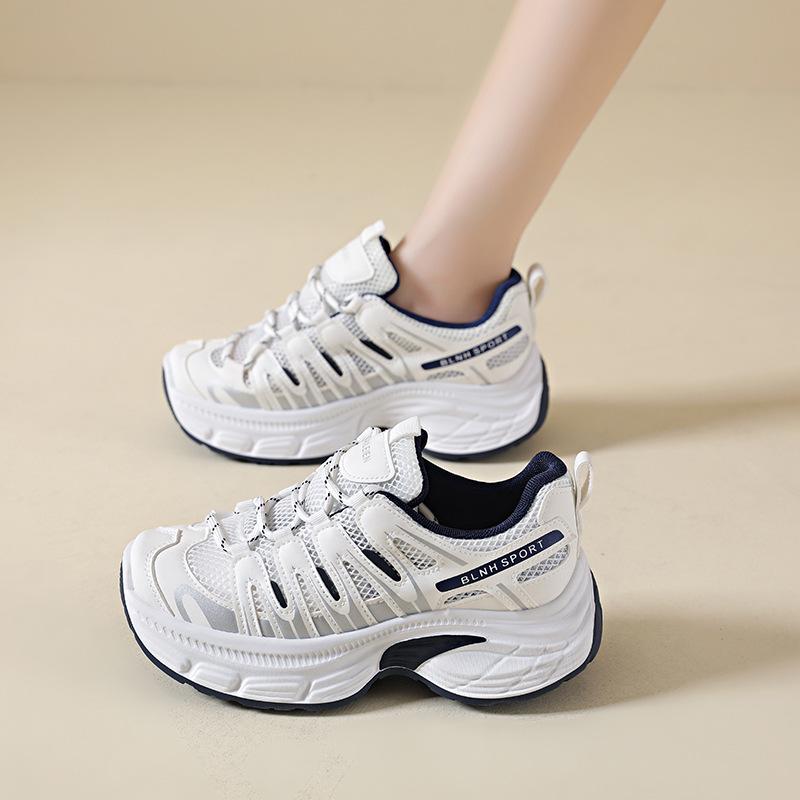 

High-top Women s Shoes, Breathable Shoes, Thick-soled Shoes 40 білий/синій