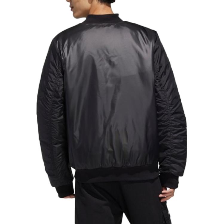 Adidas Neo Casual Sports Baseball Flight Cotton Jacket Winter Men Jacket Black GJ8846