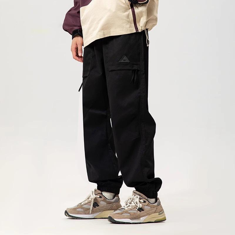 New American tooling pants men's autumn and winter functional wind tied feet sports casual trousers black shock pants
