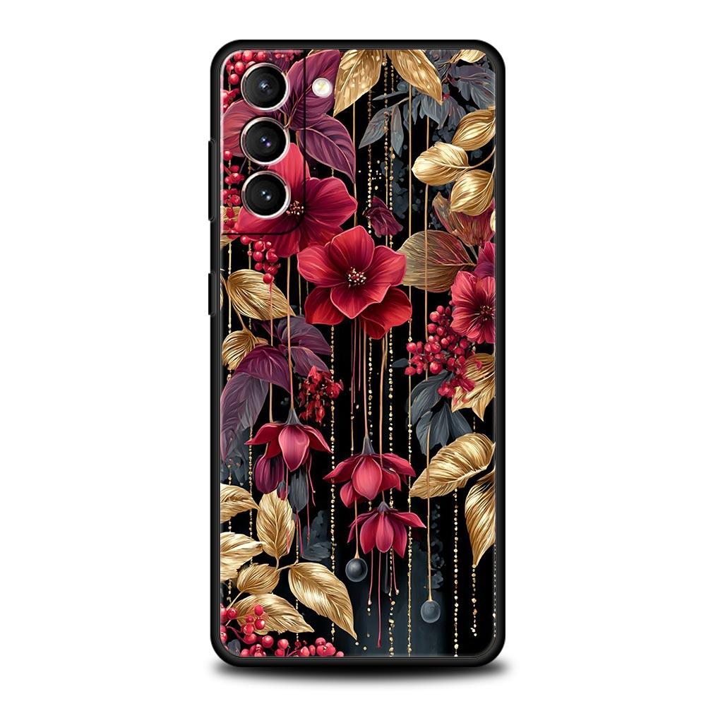 Oil Painting Flowers Pattern Design Phone Case for Samsung Galaxy S26 S25 S24 S23 S22 S20 S21 FE Ultra S25 Edge Plus 5G Soft TPU
