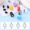 uxcell 6mm Potentiometer DJ Speaker Control Knob for Electronic Drums 5-Pack D-Axis Knob, Rubber, 180-Degree Rotation, Knob, (Blue/White)