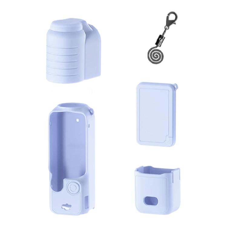

Flexible Silicone Skin For Pocket 3 Gimbals Lens Protections Full Body Shock Absorption Soft Touches синій