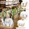 Acrylic Silverware Caddy Organizer Generous Capacity Open Top Clear Utensil Organizer Caddy With Handle for Kitchen Bathroom