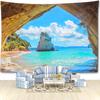 Cave Reef Sea View Tapestry Wall Hanging Natural And Minimalist Scenery Bohemian Art Modern Style Home Decor