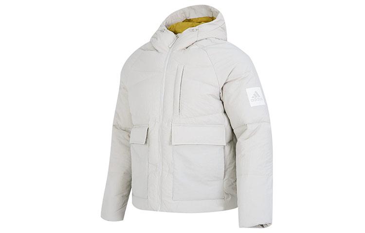 Adidas Down Jackets Men s Gray Hooded Moderate Other HN9929 M