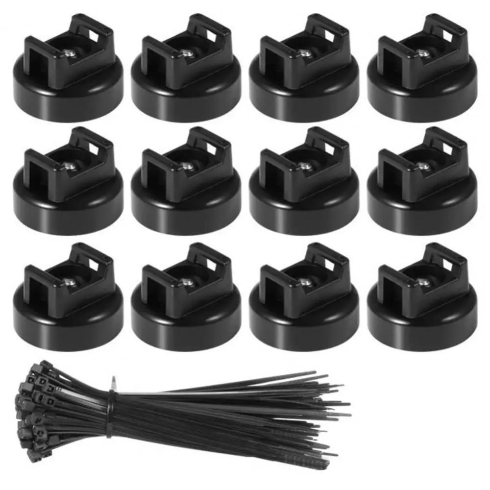 

Ремешковый зажим Магнитный кабельный органайзер на молнии Инструмент для быстрой фиксации и зачистки кабеля Ремонтный 12pcs