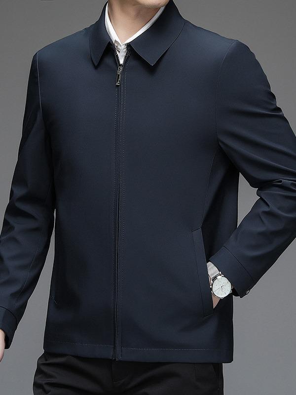 2024 Spring Men's Executive Lapel Jacket - Business Casual Mid-Age Style