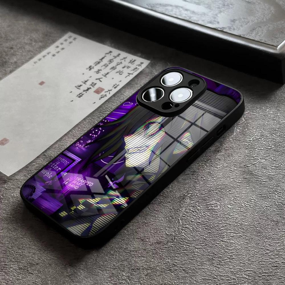 Anime Danganronpa Phone Case For IPhone 15 Pro Max 14 Pro 12 11 13 Mini X XR XS 16 Plus SE Tempered Glass Back Cover