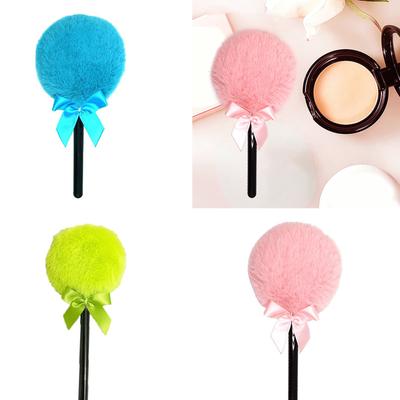 Lollipop Shape Body Powder Applicator Plush Powder Puff with Handle Body Powder Puff Soft Makeup Tool for Face and Body