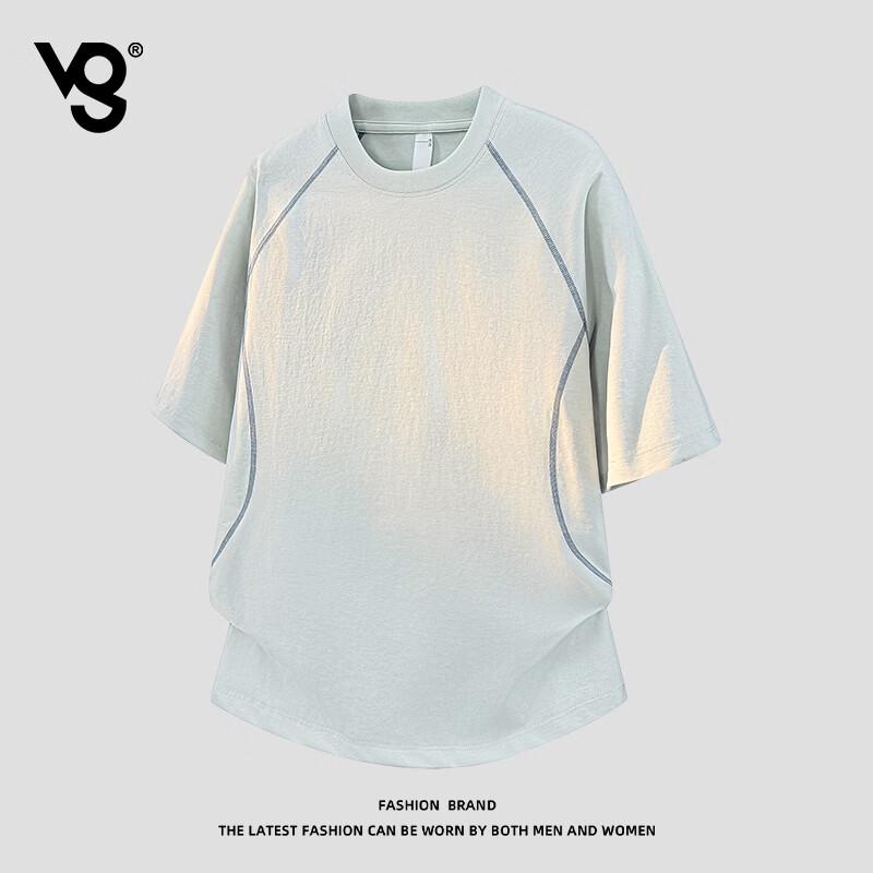 VUUG Men s Casual Spliced Short Sleeve T-shirt XL
