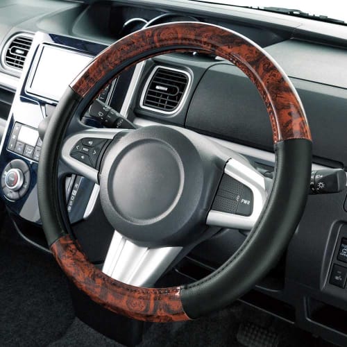 BONFORM Steering Cover Simple Wood Light/Normal Car Steering Cover S:36.5~37.9cm Brown 6739-01BR