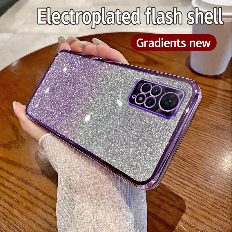 For Xiaomi Redmi Note11 Pro + Case Redmi Note 12Pro 4G Note11 Pro Phone Case Shiny Glitter Plating Camera Lens Soft Back Cover