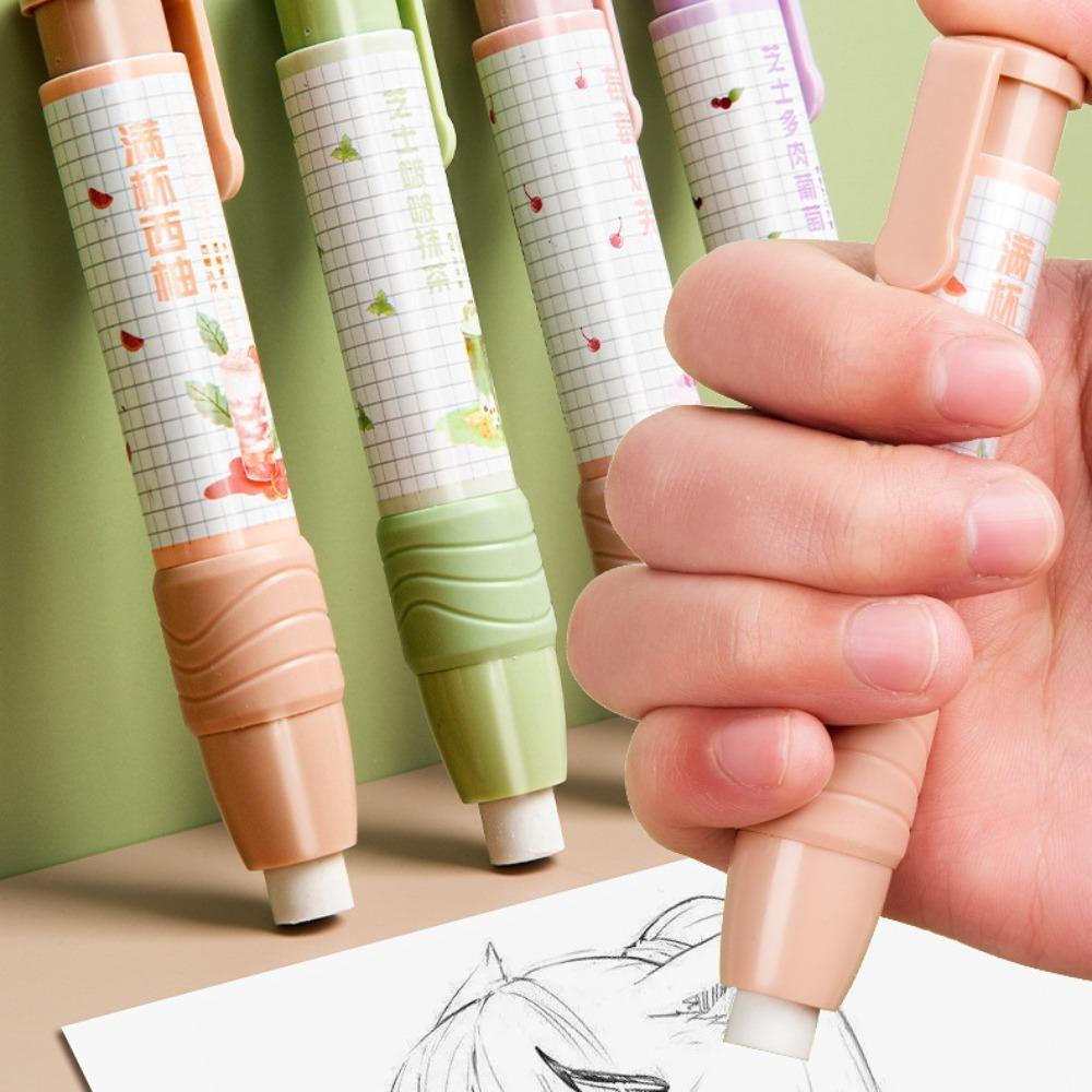 

Смола нажмите на ластик, противоскользящий двухтактный ластик, новый мультяшный ластик