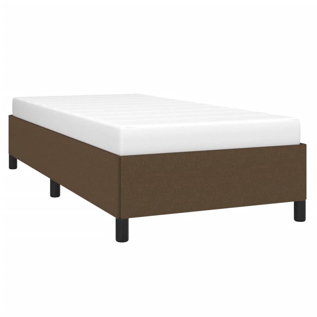 Vidaxl Bed Frame Without Mattress, Dark Brown, 90X200 Cm, Fabric