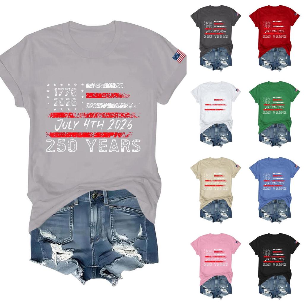 Damen T-Shirts Kurzarmshirts Pullover Sommer Frühling Oberteile Blusen