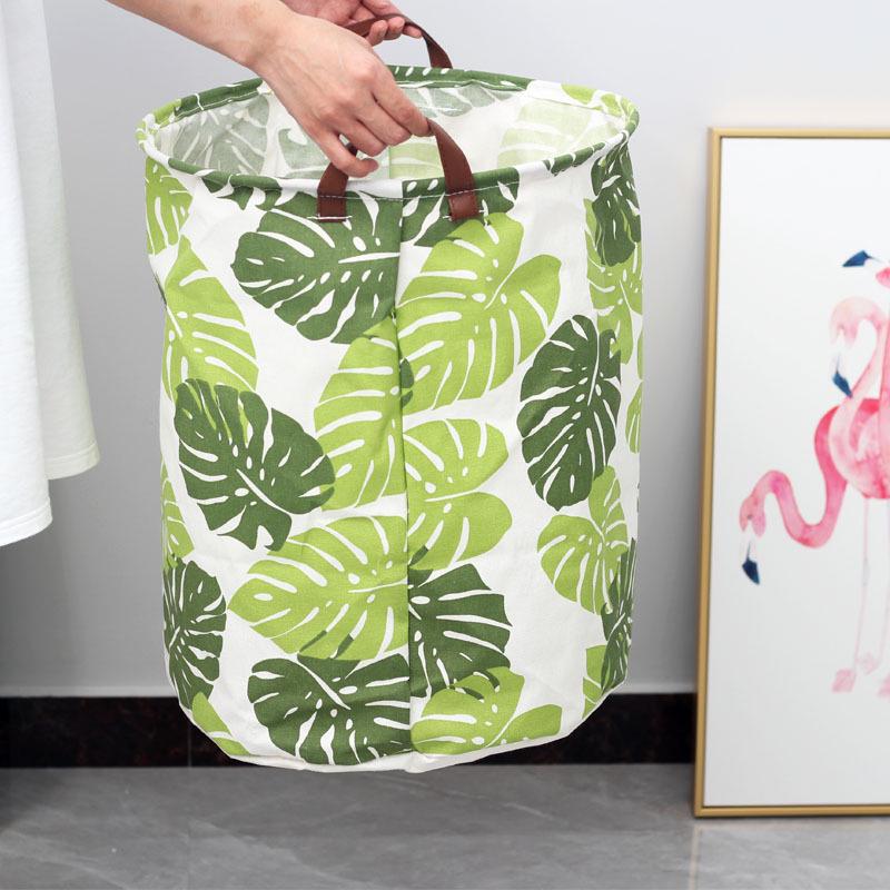 Extra Large Cotton Linen Folding Laundry Basket and Toy Hamper