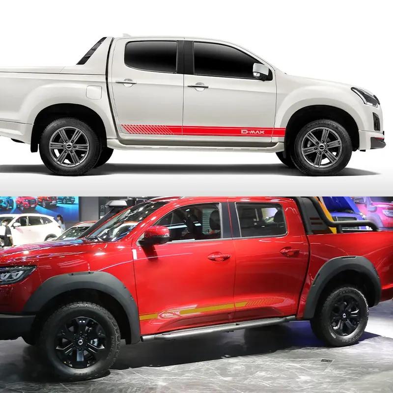 Car Stickers For Isuzu D Max Dmax D-Max Pickup Door Stripes Side Decals Truck Bed Side Mountain Decor Cover Auto Accessories