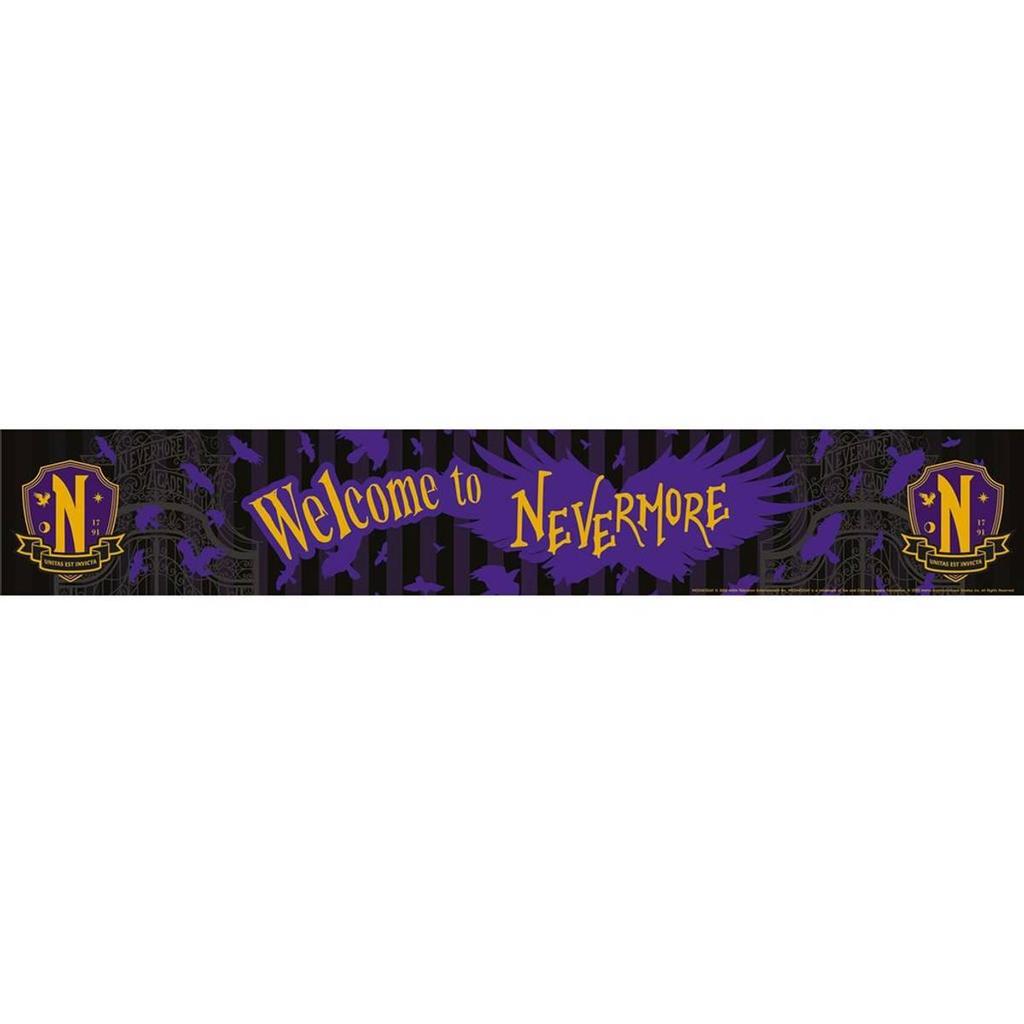 Wednesday Welcome To Nevermore Wooden Door Sign