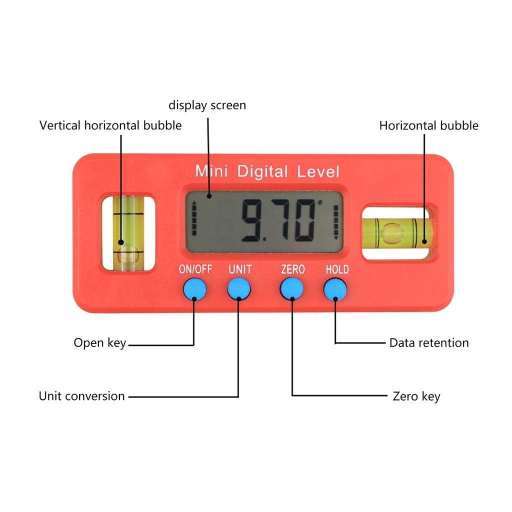 10cm Multifunction Magnetic Digital Level Meter Accurate Measurement Woodworking Tool Inclinometer Balancer Angles Ruler