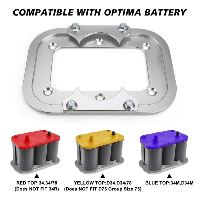 Supporto per riposizionamento batteria/staffa di montaggio di fissaggio per Optima D34 34/78 Dimensioni batteria per auto