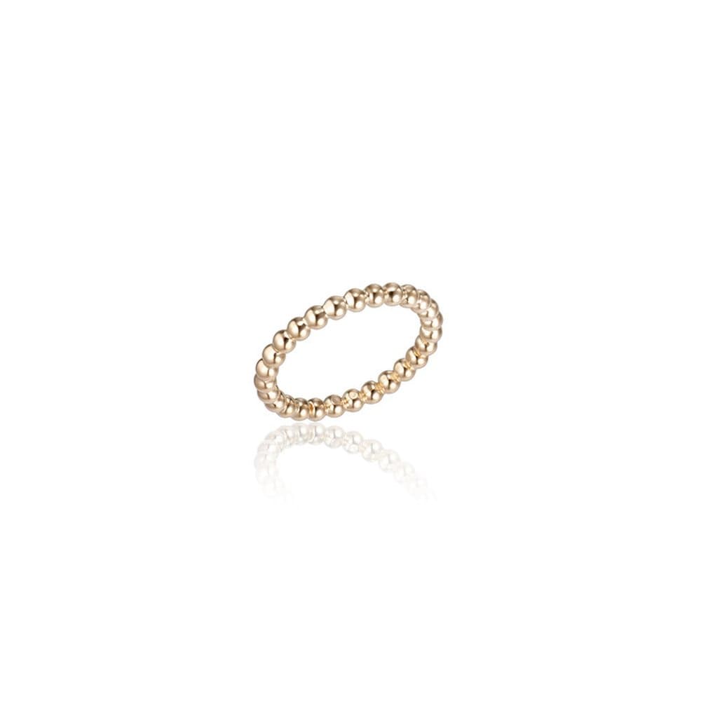 14K 2mm Bubble Ball Line Ring (14K Gold) Lfr08