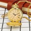 Steampunk Full Hunter Golden/Silver/Black Quartz Analog Alloy To My Daughter Pocket Watches/To My SON Pocket Watches Pendant Chain Roman Number Clock