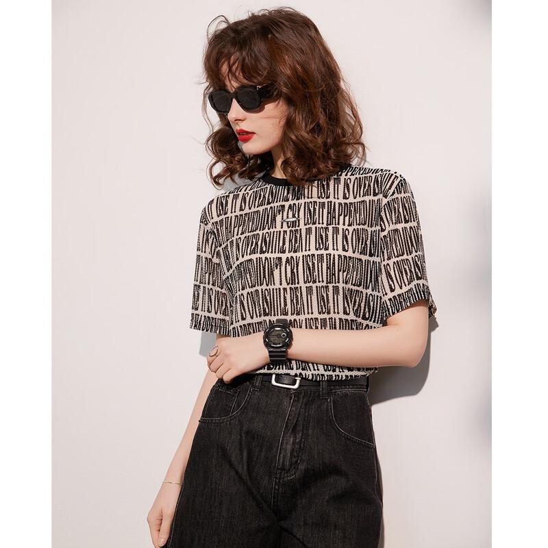 Bailuyu Women's Round Neck Short Sleeve T-shirt