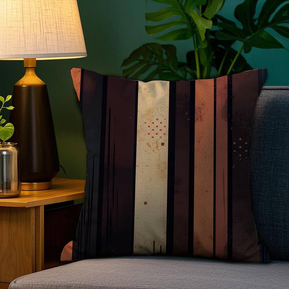

Classic Striped Pillow Case Sofa Living Room Bedroom Double-sided Printing Square Cushion Nap Time Cushion Cover 12x12Inch