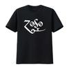 Men's Jimmy Page White Zoso Logo T Shirt Small Black Rock Band Inspired Vintage Washed Homme De