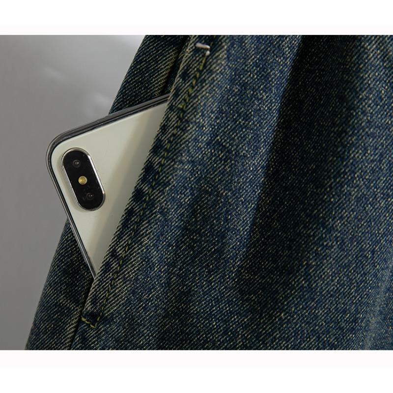 DIMANAF 2025 Autumn Winter Women Plus Size Jeans Cotton New Fashion Lady Denim Long Pants Oversized Loose Bottoms