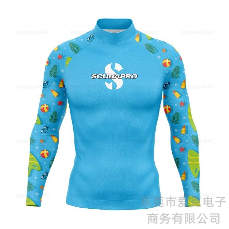 SCUBA Diving Suit Men's Split Sunscreen Long-sleeved Top Sea Swimsuit Quick-drying Rafting Surfing Snorkeling