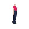 Polo Ralph Lauren SS23 Einfarbig Einreihig Gerader Schnitt Lässig Kurzarm Poloshirt Damen Oberteile Magenta 211870245-034