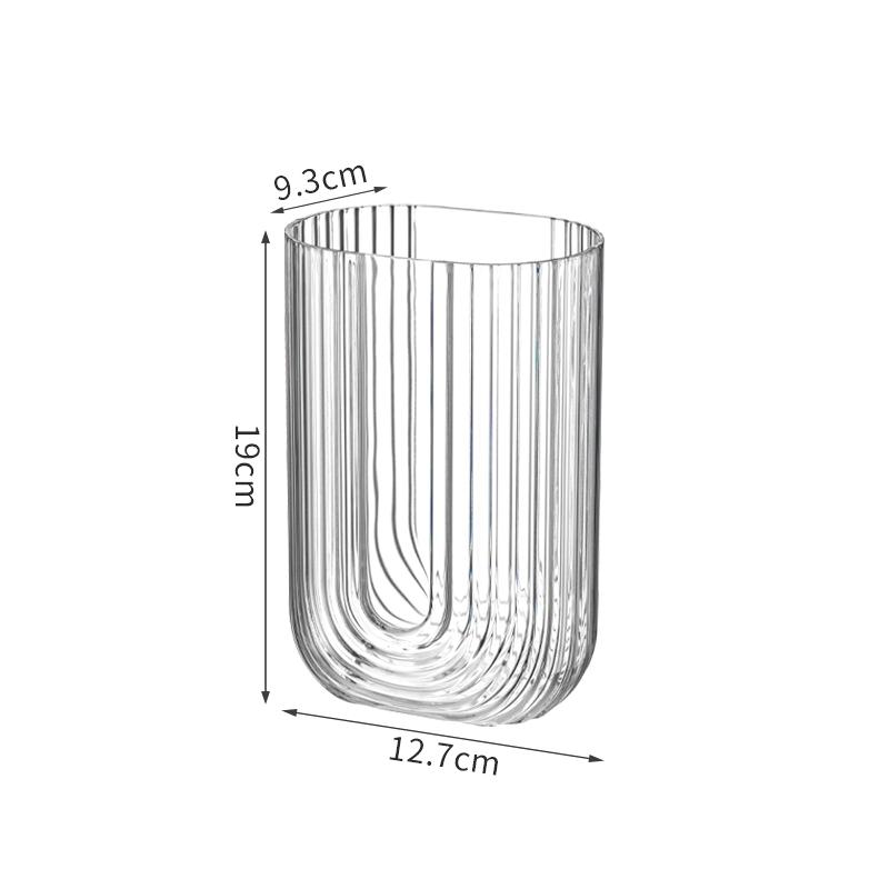 1Pc Flower Vase Acrylic Hydroponic Home Decor Clear Flower Pot Desktop Decorative Vase For Wedding